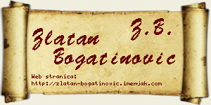 Zlatan Bogatinović vizit kartica